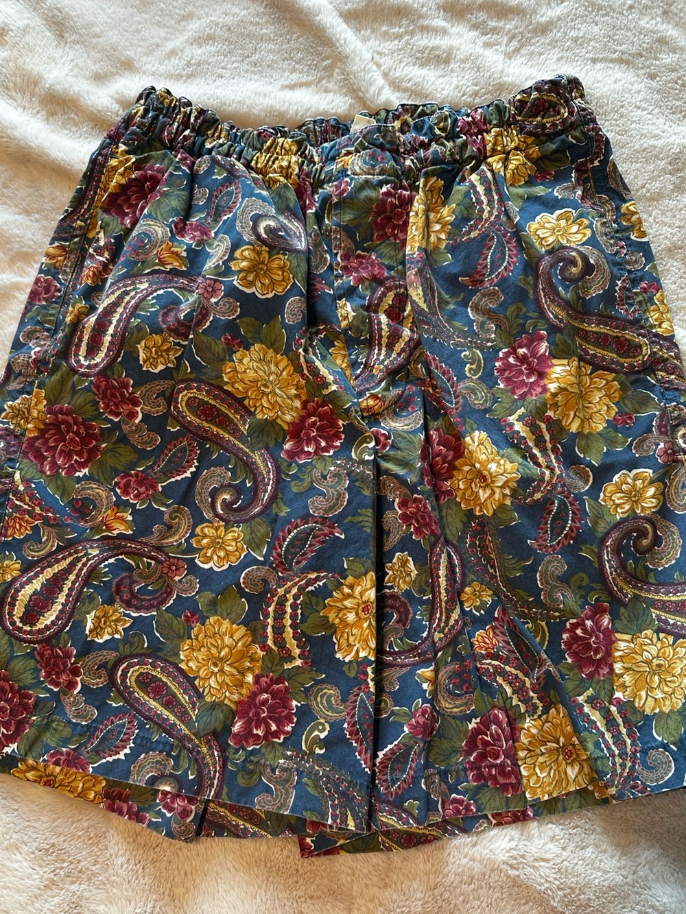 Vintage Banana Republic Blue Paisley & Floral Cotton Shorts